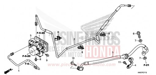 REAR BRAKE HOSE/BRAKE PIPE (ABS) (NSS125ADF) NSS125ADF de 2015